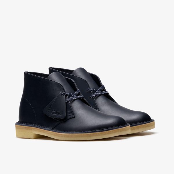 Mens Desert Boot Navy Leather Desert Chukka - Image 4