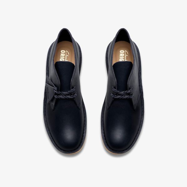 Mens Desert Boot Navy Leather Desert Chukka - Image 6