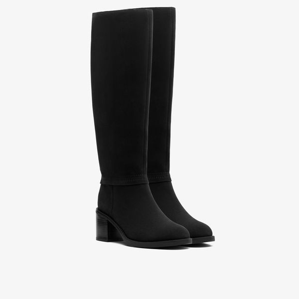 Womens Chamberly Hi Black Leather Knee High Boots - Image 4
