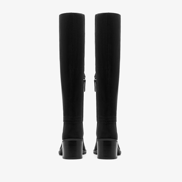 Womens Chamberly Hi Black Leather Knee High Boots - Image 5