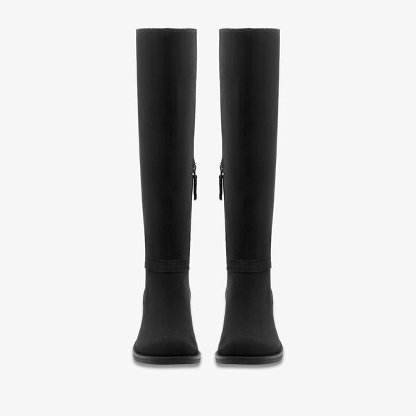 Womens Chamberly Hi Black Leather Knee High Boots - Image 6