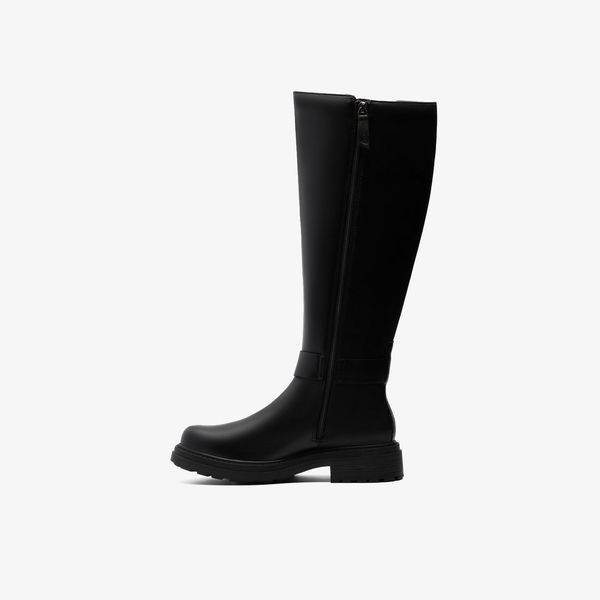 Womens Orinoco3 Tall Black Leather Knee High Boots - Image 2