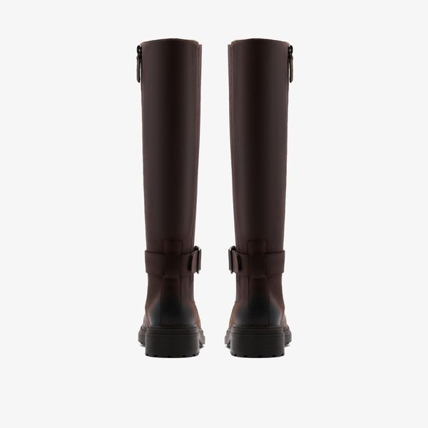 Womens Orinoco3 Tall Dark Brown Leather Knee High Boots - Image 5