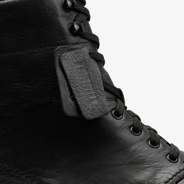 Womens Torhill Style Black Leather Ankle Boots - Image 8