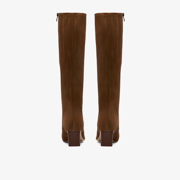 Womens Edina Tall Walnut Suede Knee High Boots - Image 5