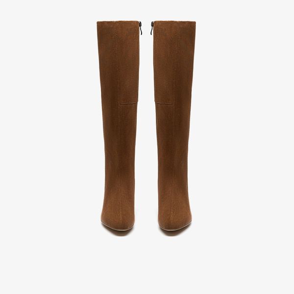 Womens Edina Tall Walnut Suede Knee High Boots - Image 6