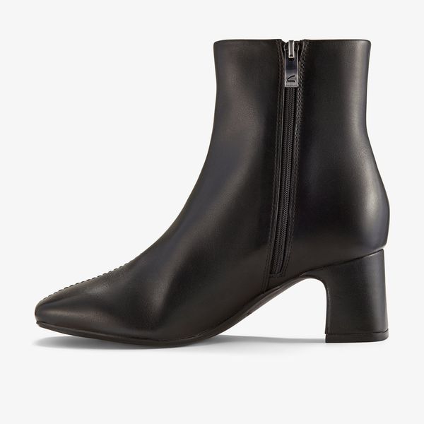 Women's Fernie Zip Black Leather Ankle Boots - Image 2