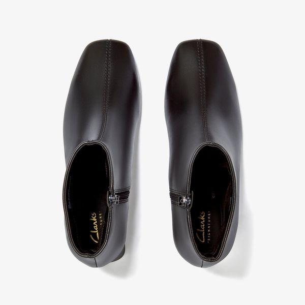 Women's Fernie Zip Black Leather Ankle Boots - Image 6