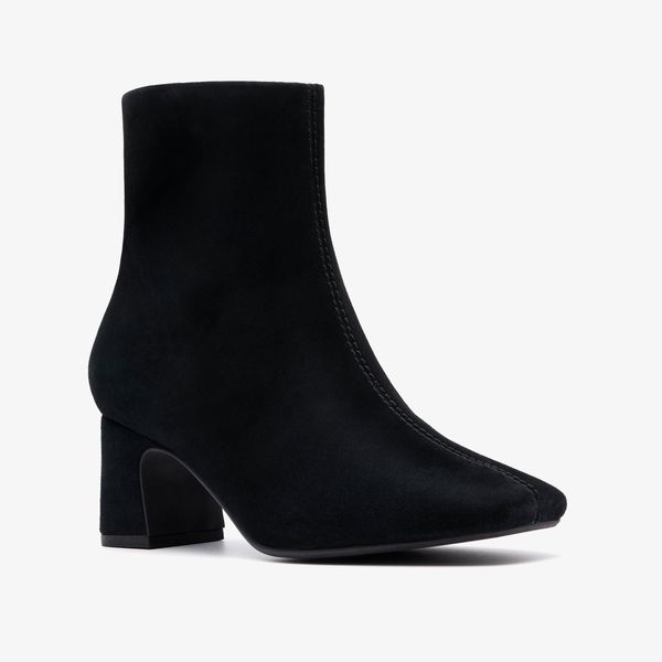 Women's Fernie Zip Black Suede Ankle Boots - Image 4