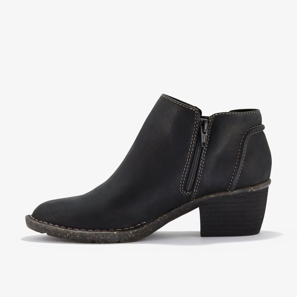 Womens Kastela Lo Black Leather Ankle Boots - Image 2