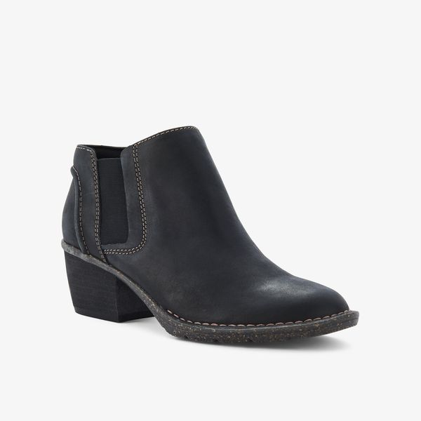 Womens Kastela Lo Black Leather Ankle Boots - Image 4