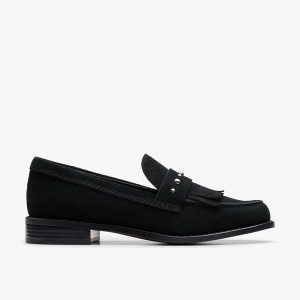 Women's Hana Loafer Black Suede Loafers