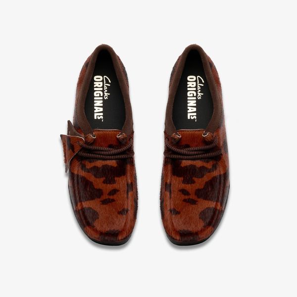 Womens Wallabee. Brown Cow Print Wallabees - Image 6