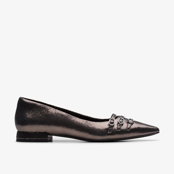 Womens Sensa15 Strap Metallic Flats