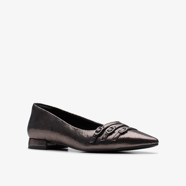 Womens Sensa15 Strap Metallic Flats - Image 4