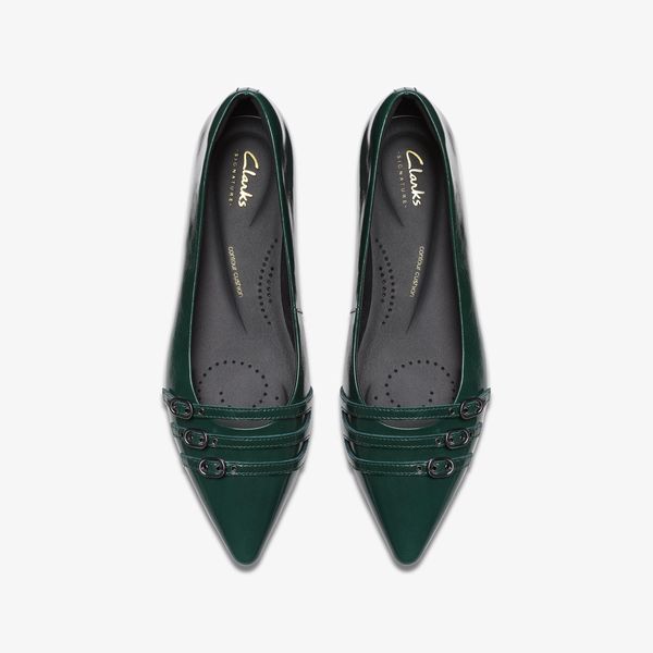 Womens Sensa15 Strap Dark Green Ballet Flats - Image 6