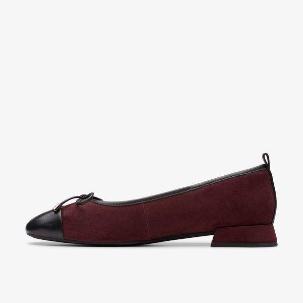 Womens Ubree15 Poppy Merlot Combination Ballet Flats - Image 2