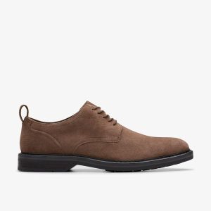 Mens Aldwin Lace Brown Suede Oxfords