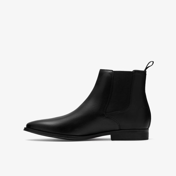 Mens Paulton Easy Black Leather Chelsea Boots - Image 2