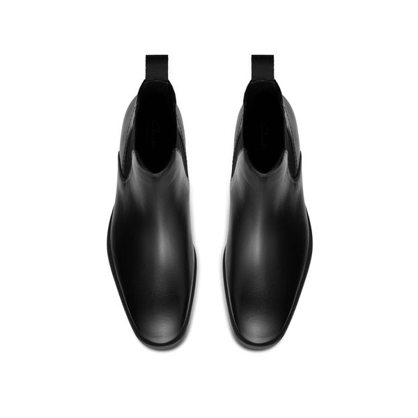 Mens Paulton Easy Black Leather Chelsea Boots - Image 6