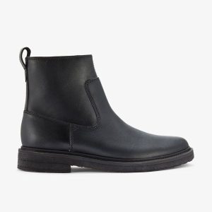 Mens Clarkdale Boot Black Leather Chelsea Boots