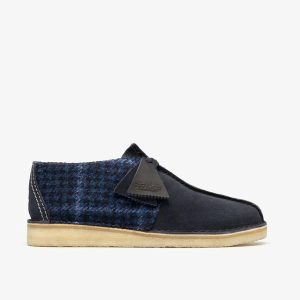 Mens Desert Trek Navy Tweed  Shoes