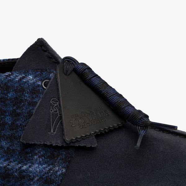 Mens Desert Trek Navy Tweed Shoes - Image 8