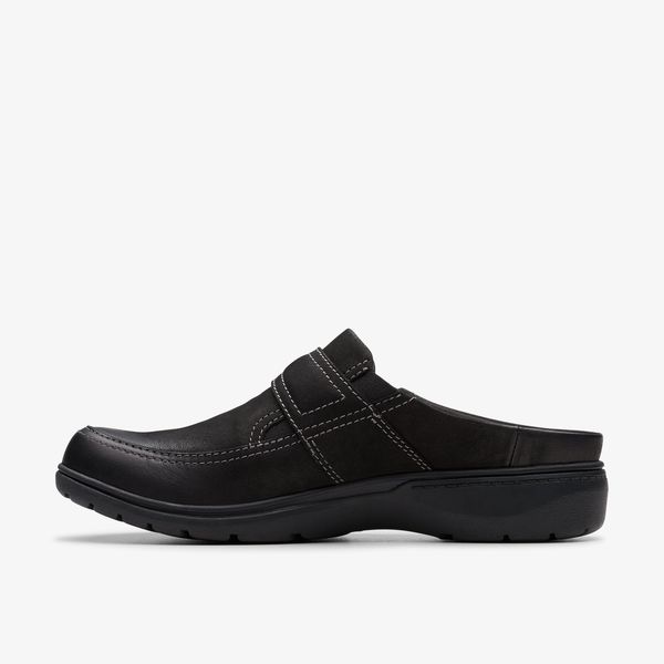 Womens Carleigh Viola Black Nubuck Clogs & Mules - Image 2