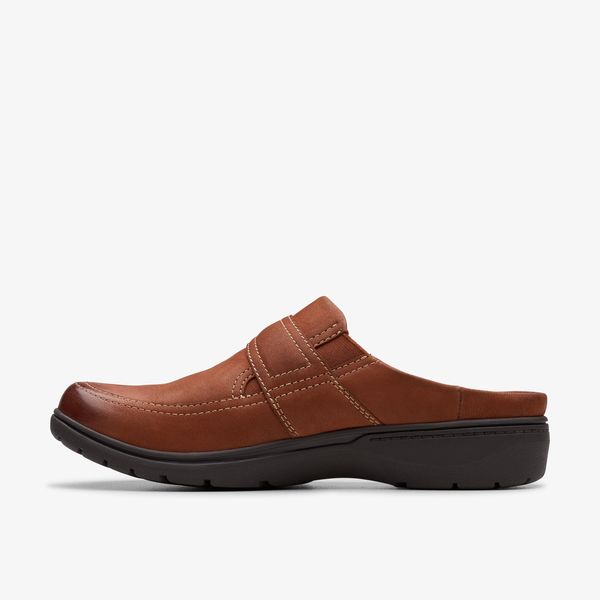 Womens Carleigh Viola British Tan Nubuck Clogs & Mules - Image 2