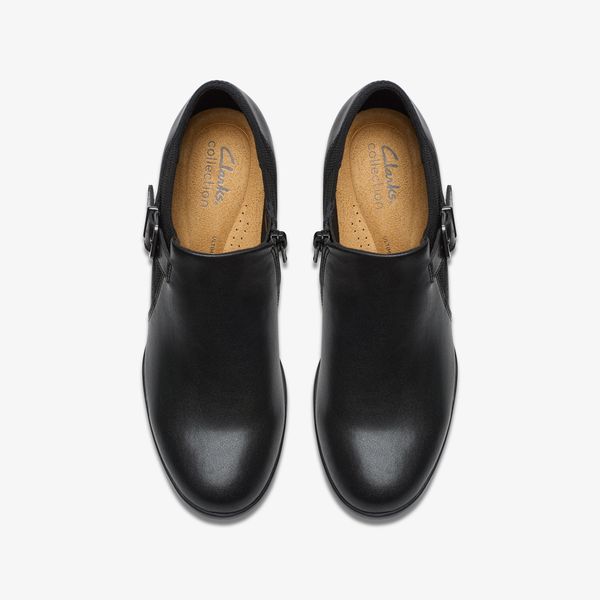 Womens Emily2 Darcey Black Leather Troer Shoes - Image 6