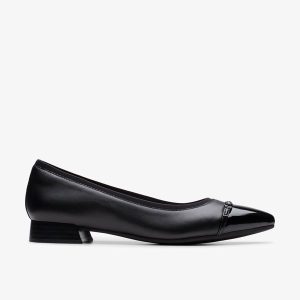 Womens Natalyn Dk Black Leather Slip-Ons
