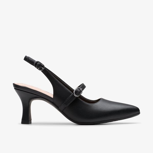 Womens Kataleyna Ruby Black Leather Pumps