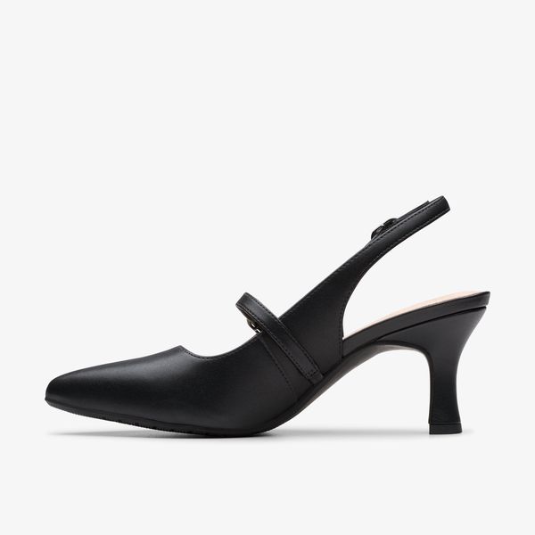 Womens Kataleyna Ruby Black Leather Pumps - Image 2