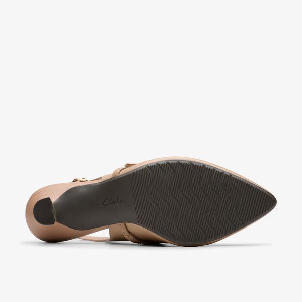 Womens Kataleyna Ruby Warm Beige Leather Pumps - Image 3