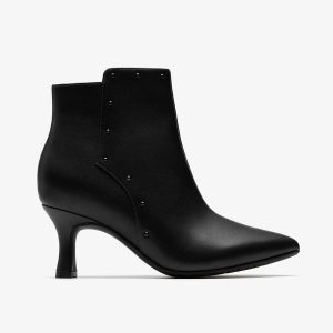 Womens Kataleyna Madi Black Leather Ankle Boots