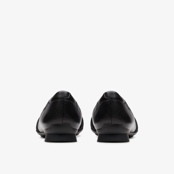 Womens Jazmynn Gem Black Leather Flats - Image 5