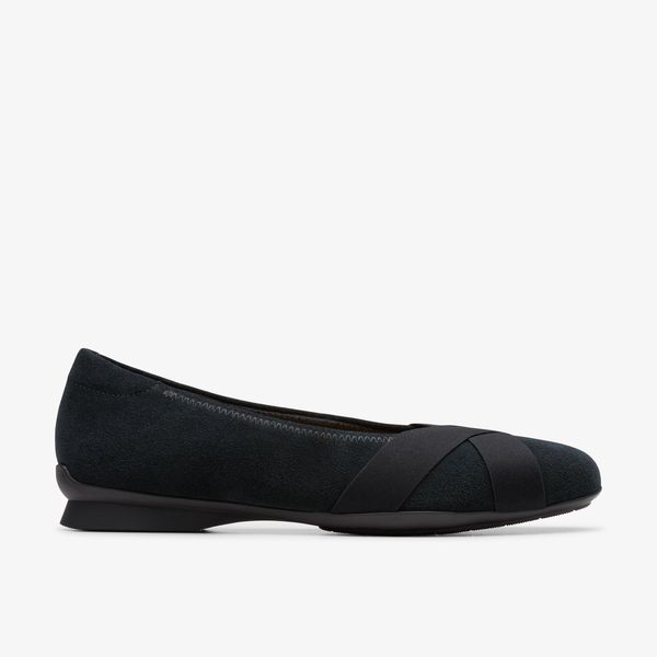 Womens Jazmynn Gem Black Suede Slip-Ons