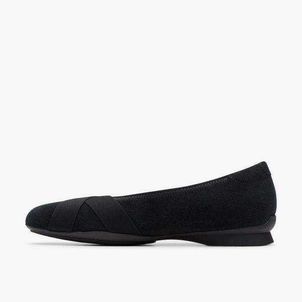 Womens Jazmynn Gem Black Suede Slip-Ons - Image 2