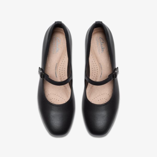 Womens Iridessa Rae Black Leather Mary Janes - Image 6