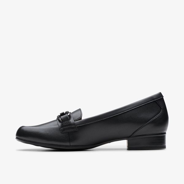 Womens Juliet Echo Black Leather Loafers - Image 3