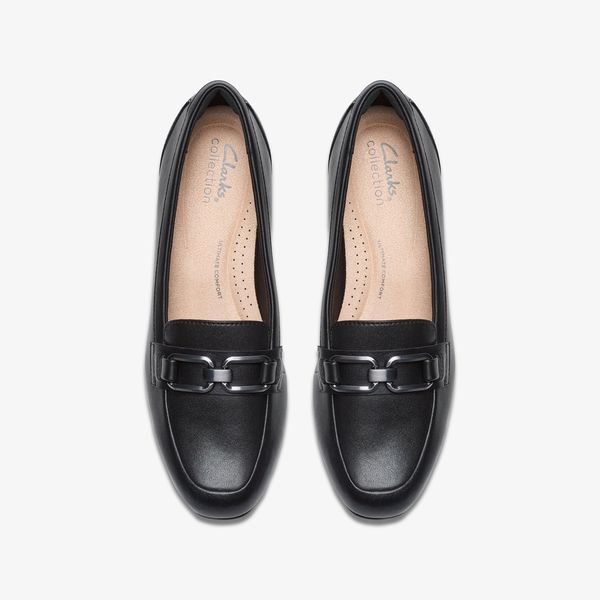 Womens Juliet Echo Black Leather Loafers - Image 5