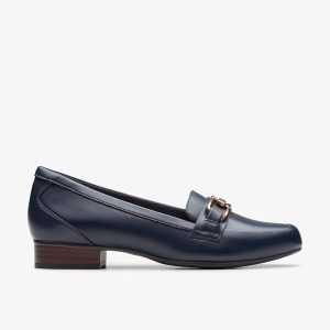 Womens Juliet Echo Navy Leather Loafers