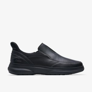 Mens Mullan Step Black Leather Shoes