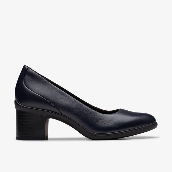 Womens Shaya Poppy Navy Leather Pumps