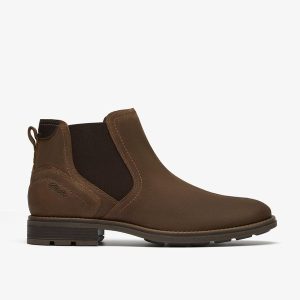 Mens Emmet Easy Cola Suede Chelsea Boots