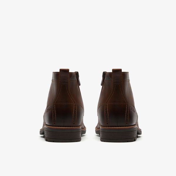 Mens Emmet Zip Brown Distressed Boots - Image 5