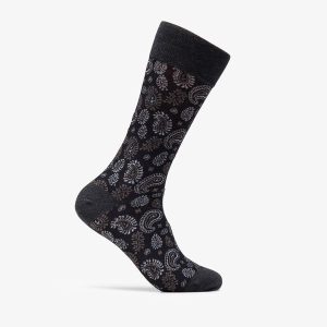Mens Paisley Black Socks