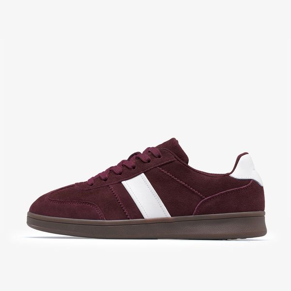 Womens Seco Speed2 Burgundy Suede Sneakers - Image 2