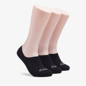 3 pack Solid Liner Sock Black