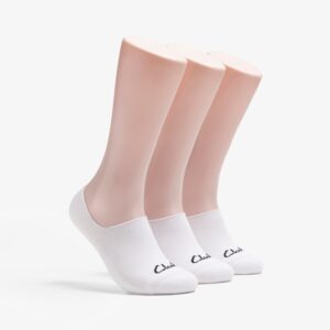 3 pack Solid Liner Sock White